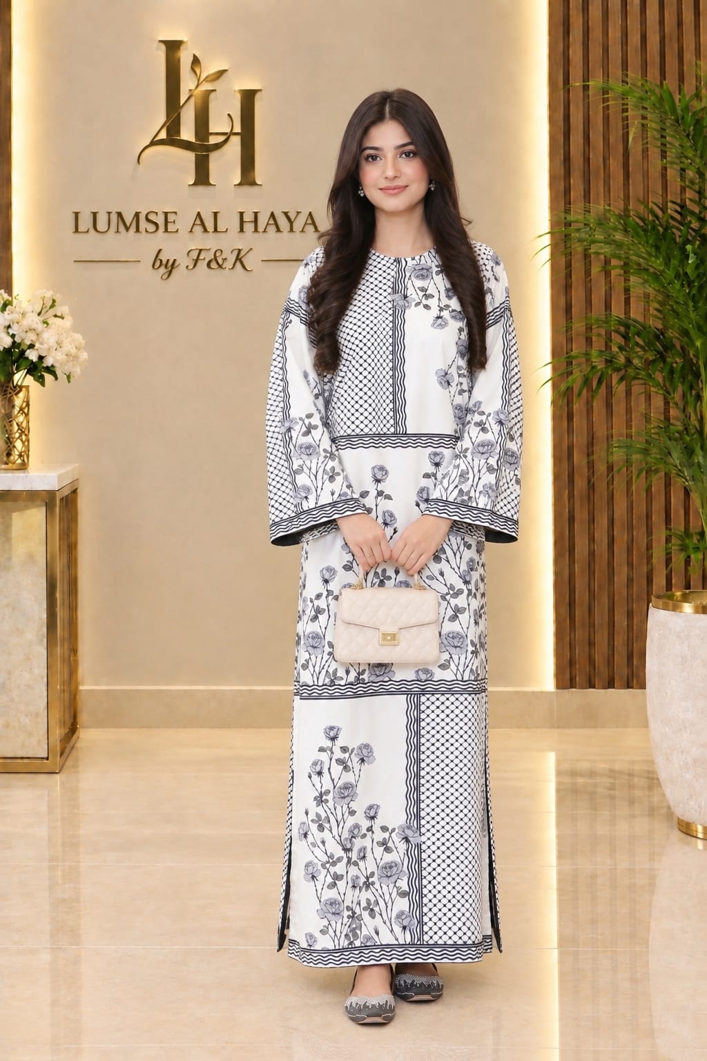 Gul-e-Sahar – Elegant Printed Women’s Kaftan