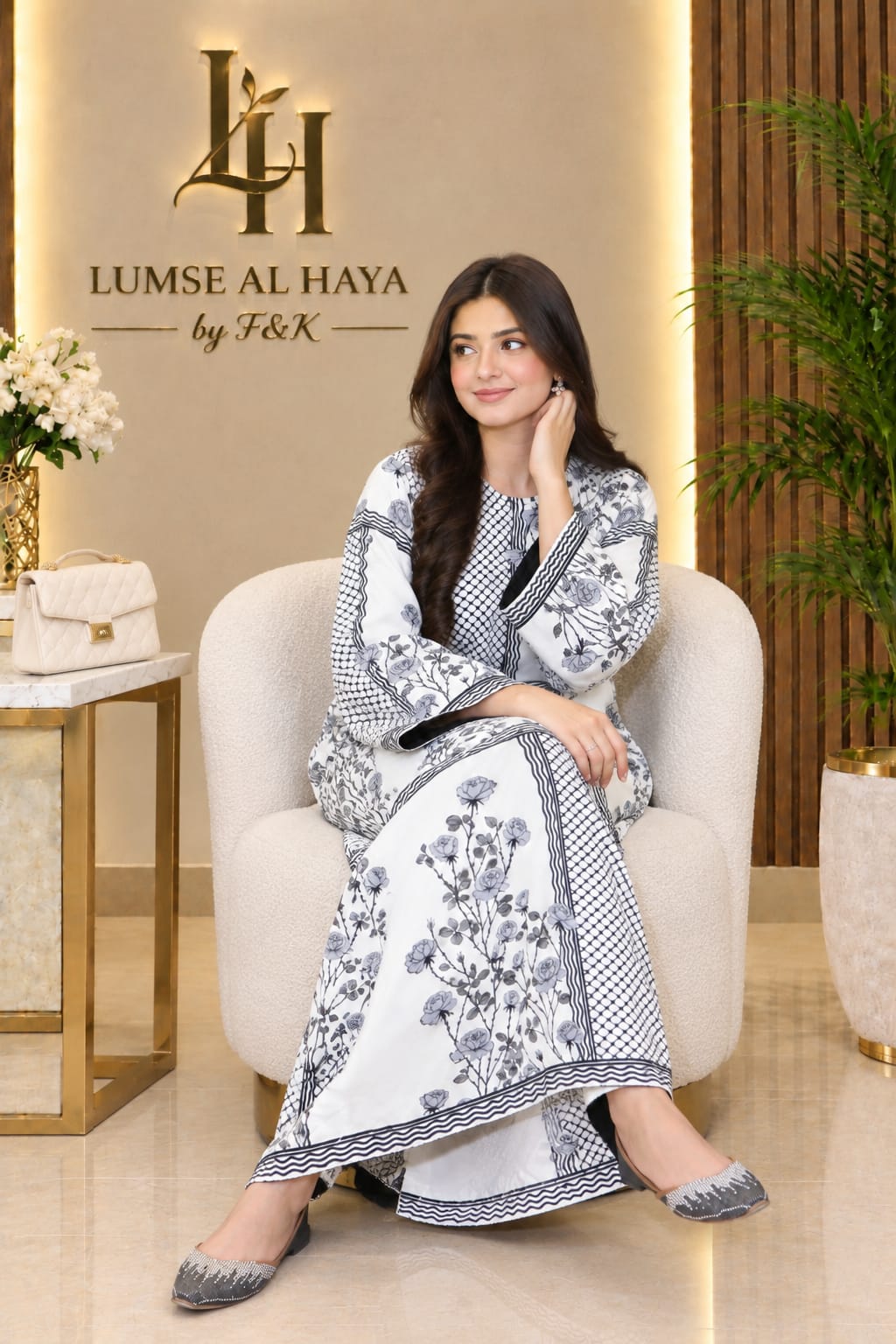 Gul-e-Sahar – Elegant Printed Women’s Kaftan