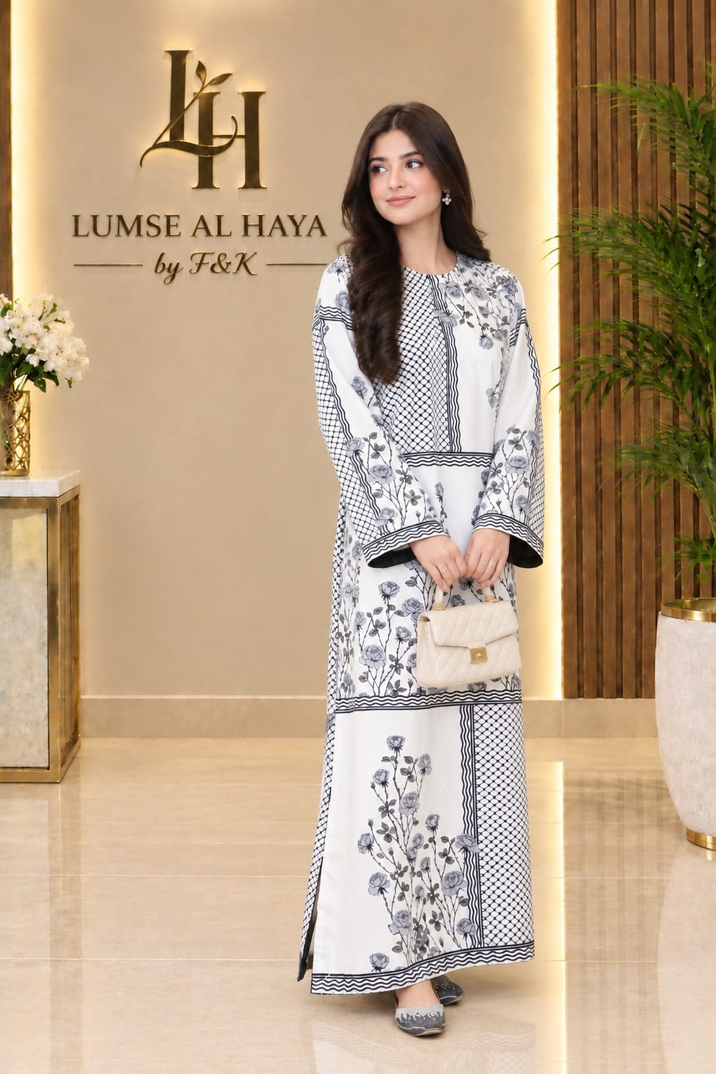 Gul-e-Sahar – Elegant Printed Women’s Kaftan
