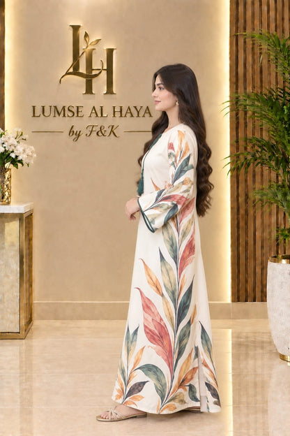 Alara – Elegant Floral Printed Kaftan