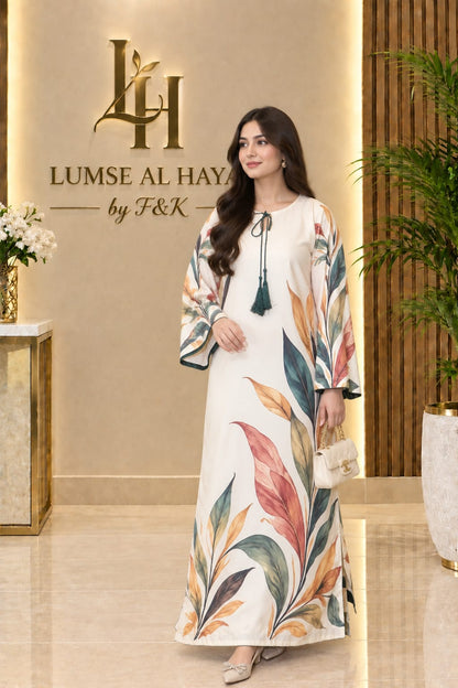 Alara – Elegant Floral Printed Kaftan