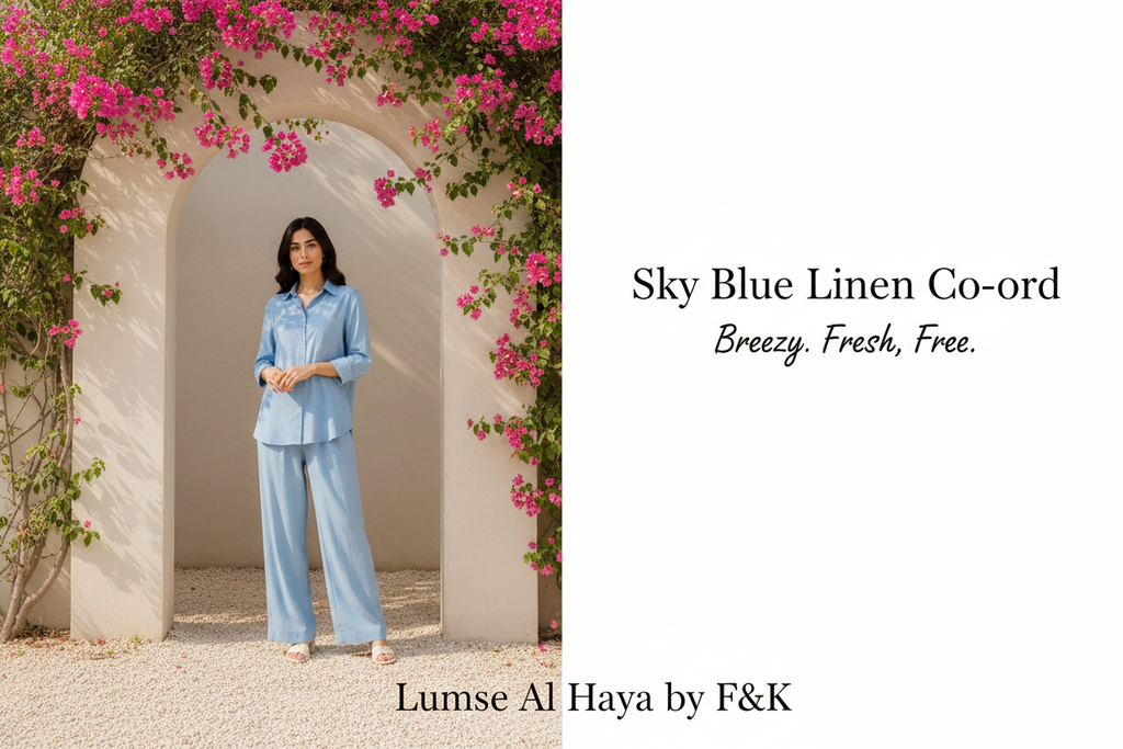 Sky blue Lawn Co-ord Set | Shirt & Trouser